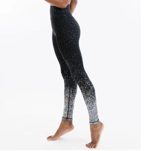 ZYIA Black and Multicolor Speckled Leggings